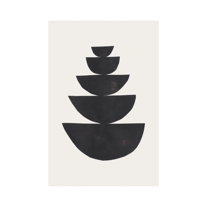 Nesting Semicircle by EnShape - Wrapped Canvas Gallery-Wrapped Canvas Giclée, 20.32 cm H x 30.48 cm W