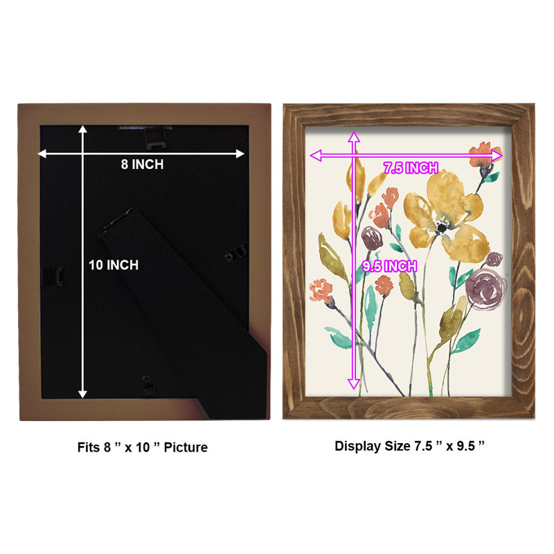 Fleurs fantaisistes II - Impression encadrée avec verre, Rouge cerise, H 6 po x l 4 po x P 1 po