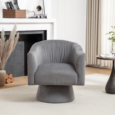 Chynna Velvet Swivel Barrel Chair