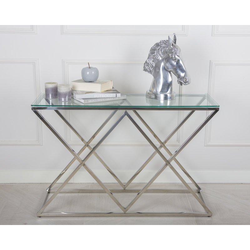 Marvin 120cm Glass Top Console Table