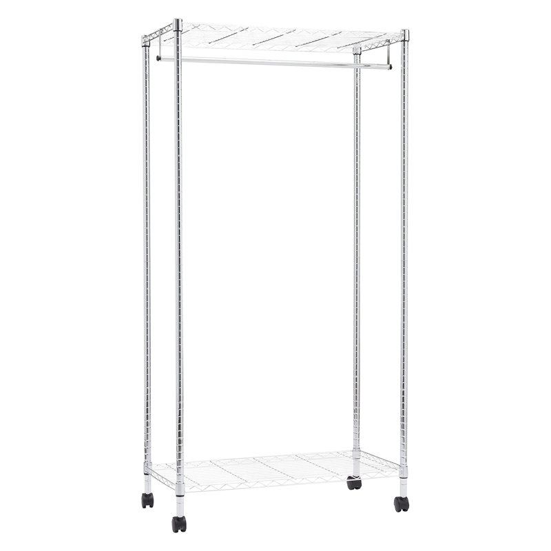 Agarwal 228.6cm Rolling Clothing Rack