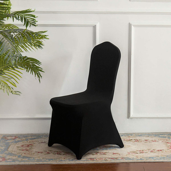  Frienda 100 Pieces Black Chair Cover Stretch Spandex