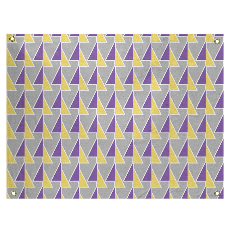 Tapisserie, H 50 po x l 59 po, Mauve/jaune