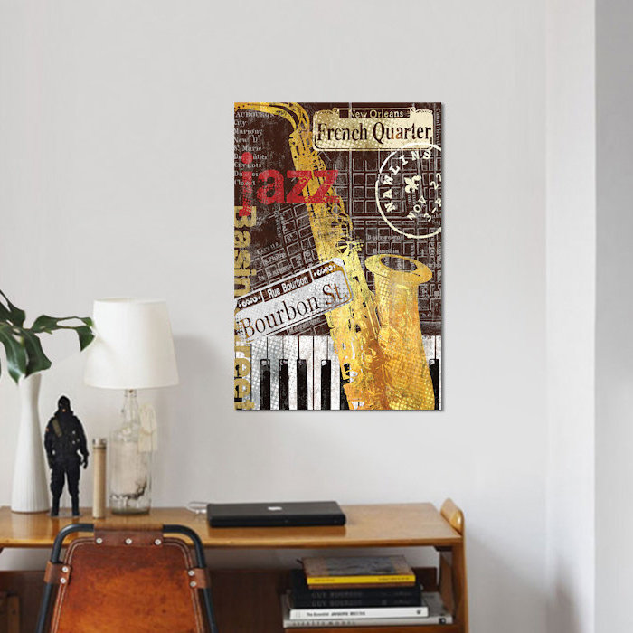 «NAwlins», reproduction d'impression sur toile, H 26 po x l 18 po x P 1,5 po, Pas de tapis, Toile tendue