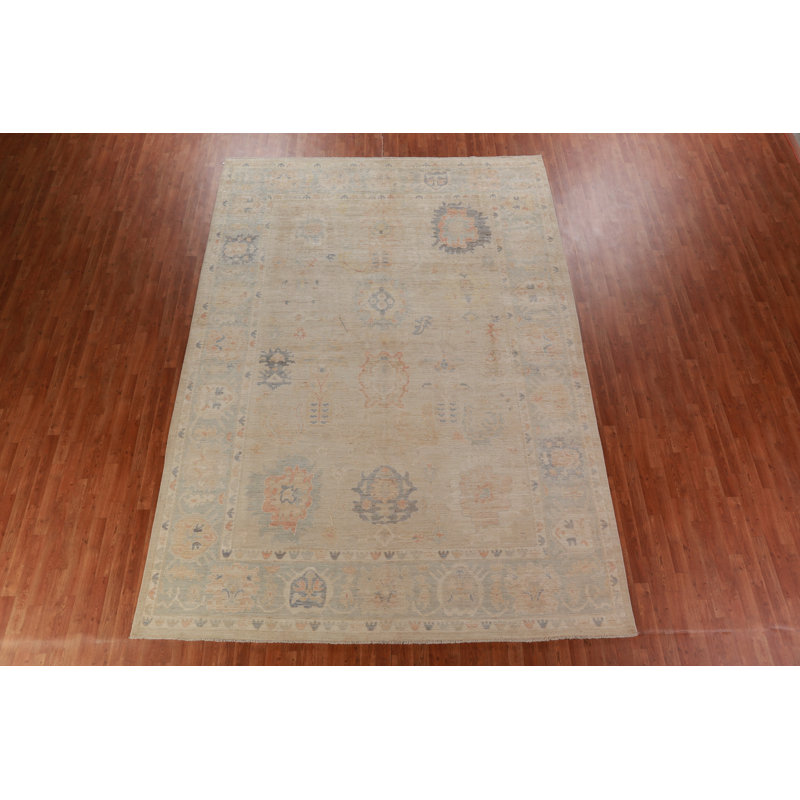 Vegetable Dye Wool Oushak Oriental Area Rug 9x13