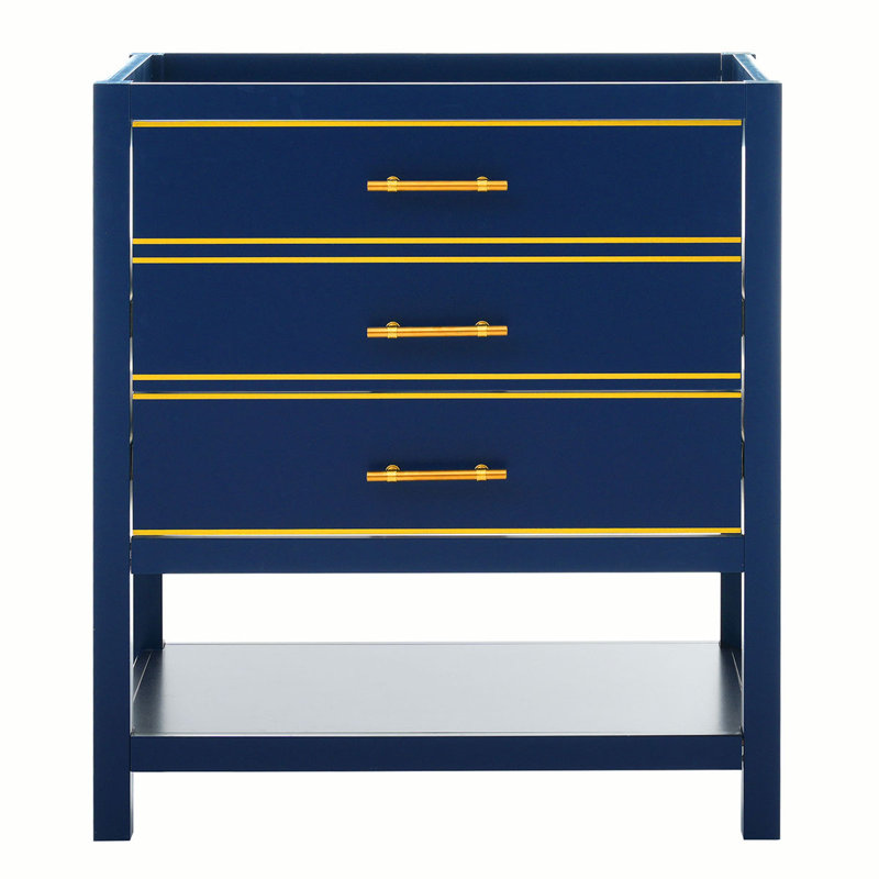 29.13'' Single Bathroom Vanity Base Only, Blue