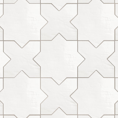 Étoile argile 7 po X 7 po Carreau de porcelaine pour plancher et mur