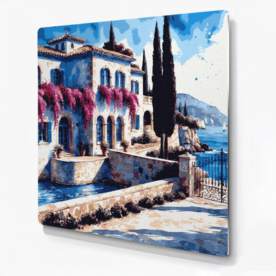Coastal Mediterranean Luxury Gray Metal Wall Art