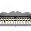 Lit de jour double rembourré en tissu sherpa avec dossier en forme de nuage-873248663