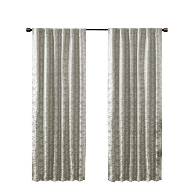50x95" Jacquard Lined Total Blackout Rod Pocket/Back Tab Curtain Panel
