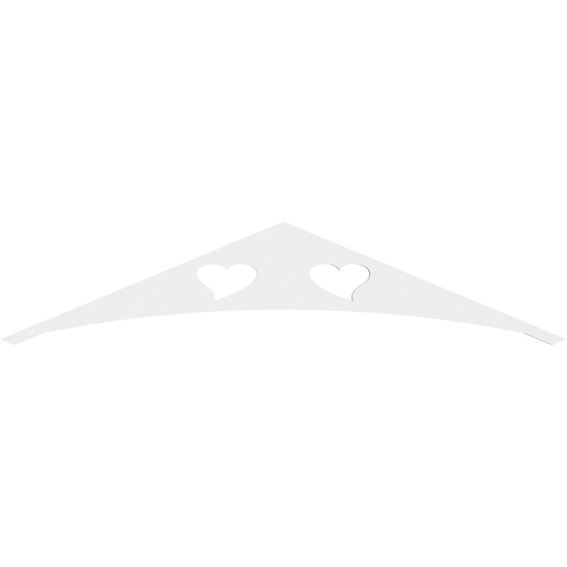 Winston Architectural Grade PVC Gable, 15" H x 60" W x 1" D, 5/12