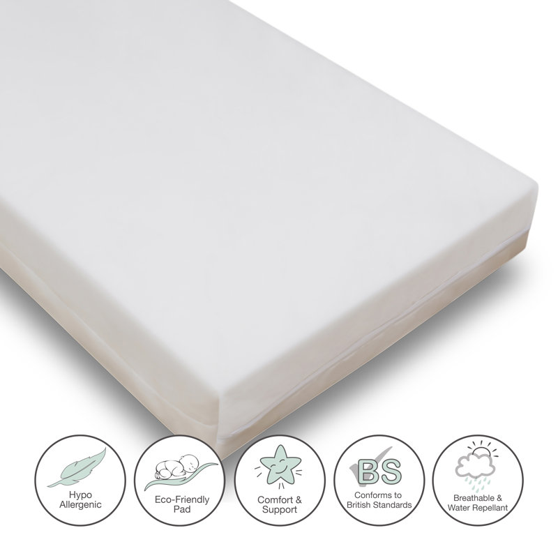 2 Cot Bed Bundle with Mattress, Natural