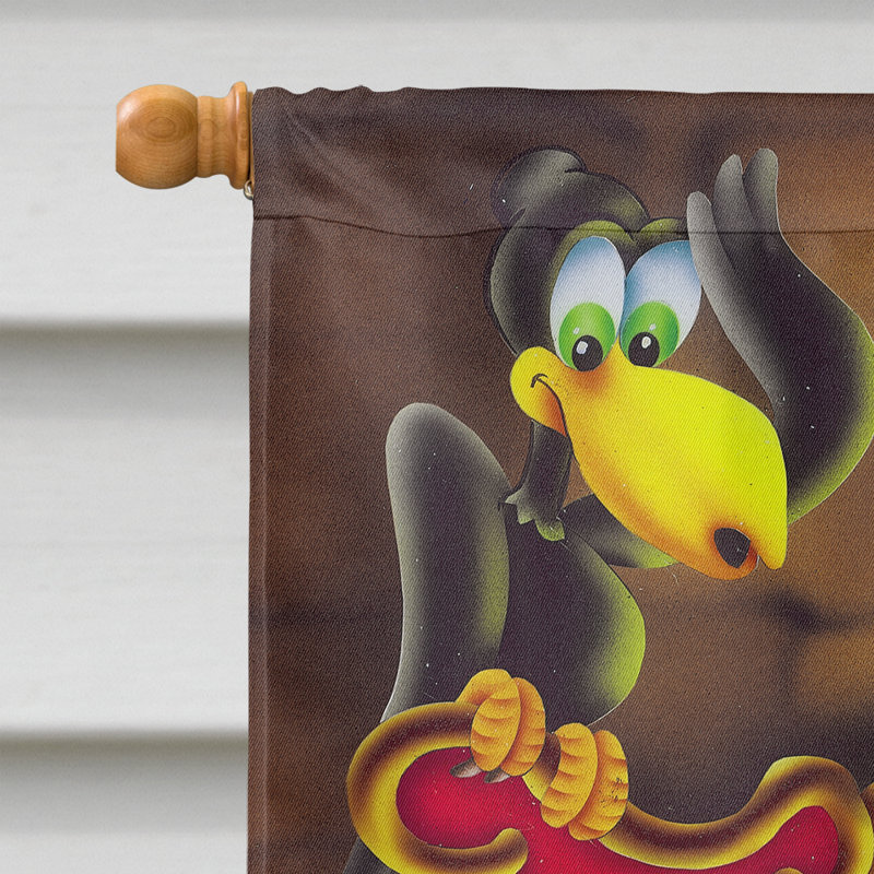 Drapeau de jardin à 2 côtés halloween et pattes en remuant, H 28 po x l 40 po