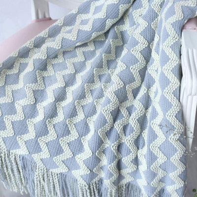 Jeté tricoté à chevrons Wave (50 po x 60 po)