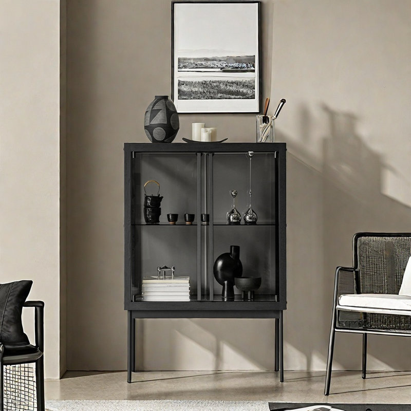 Armoire d'appoint moderne et simple, H 44,1 po x l 29,5 po x P 14,2 po