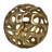 Decorative Orb Metal Aluminum Spherical Sculptural Accent with Modern Cut-Out Design - Stylish Contemporary Art Object Decor-58418794