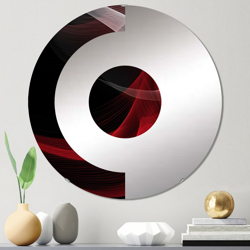Pecor - Miroir mural demi-cercle, 31,4 po x 31,4 po