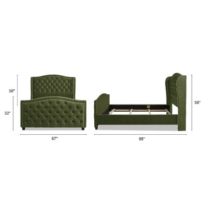Coleman Upholstered Wingback Bed