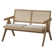 Baywood Cane Bench With Arms