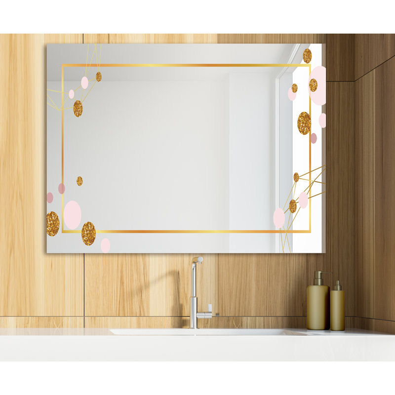Miroir de salle de bain circulaire, H 29,5 po x l 39,4 po