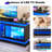Modern Entertainment Centers With Led Lights, High Gloss Tv Cabinet W/Power Outlet, Storage Open Shelves-763559417-763559414