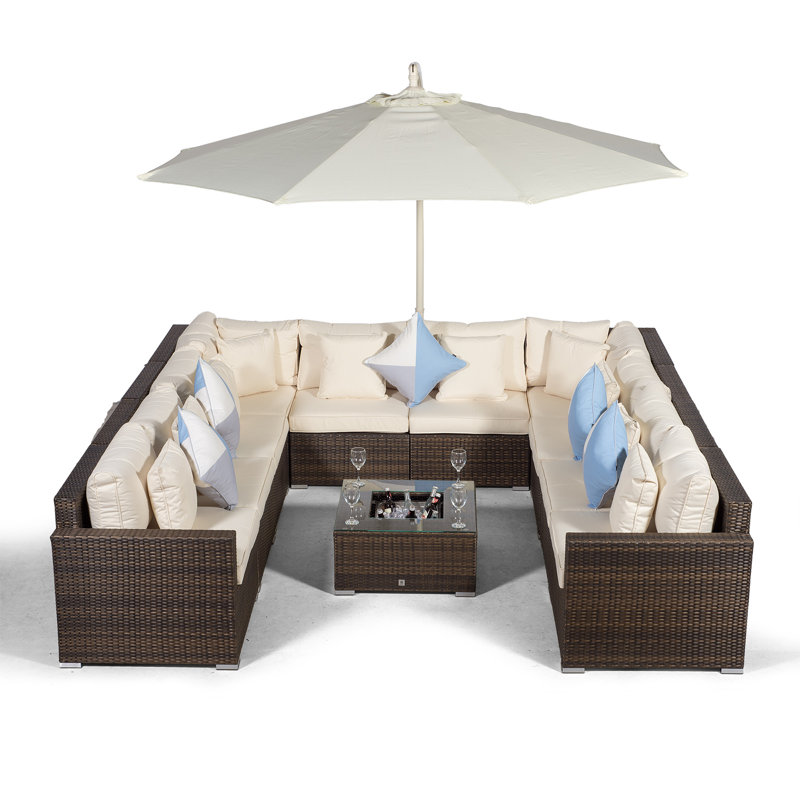 Yancey 5 Seater Rattan Corner Sofa Set