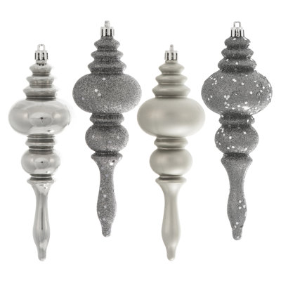 7" 4-Finish Finial Ornament