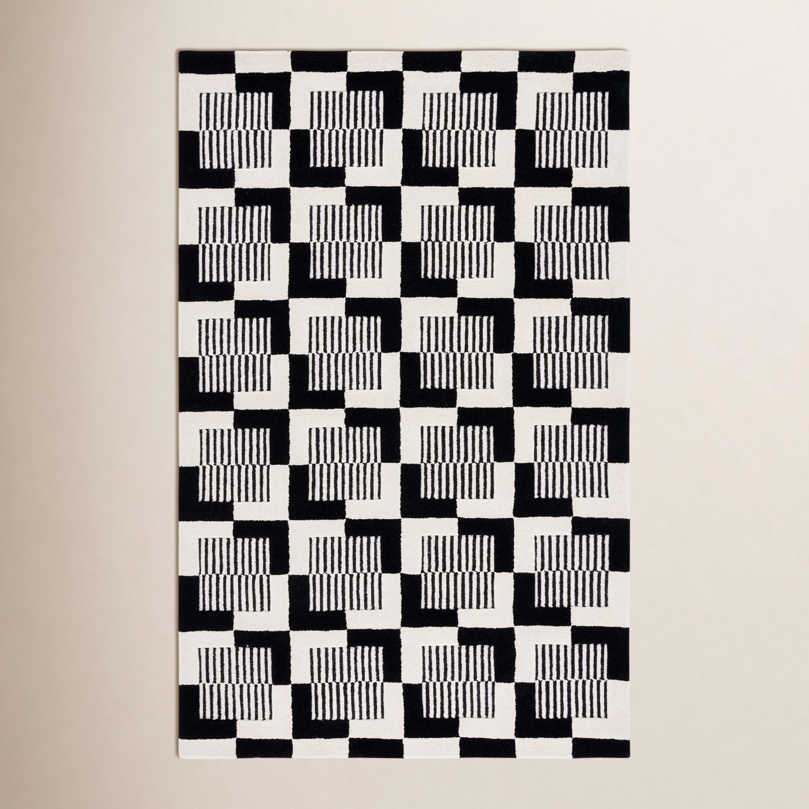 Harton Hand-Tufted Geometric Rug, Rectangle 8' x 10'