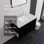 Meuble-lavabo flottant 36 po avec lavabo 36 po, porte à fermeture douce, comptoir et dosseret en marbre de culture blanc Carrara 2 po
