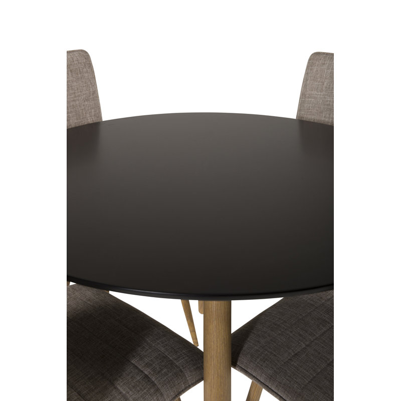 Toth 4 - Person Dining Set, Black