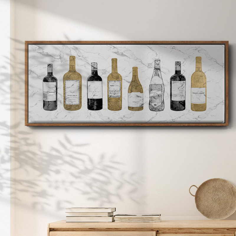 Glam Wine Bar - toile encadrée, H 12 po x l 30 po