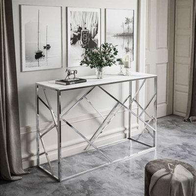 Biest 120cm Glass Top Console Table