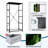 4 Drawer Dresser for Bedroom, Narrow Chest of Drawers, Wooden Top and Study Iron Frame 18"x37.5"-(WxH)