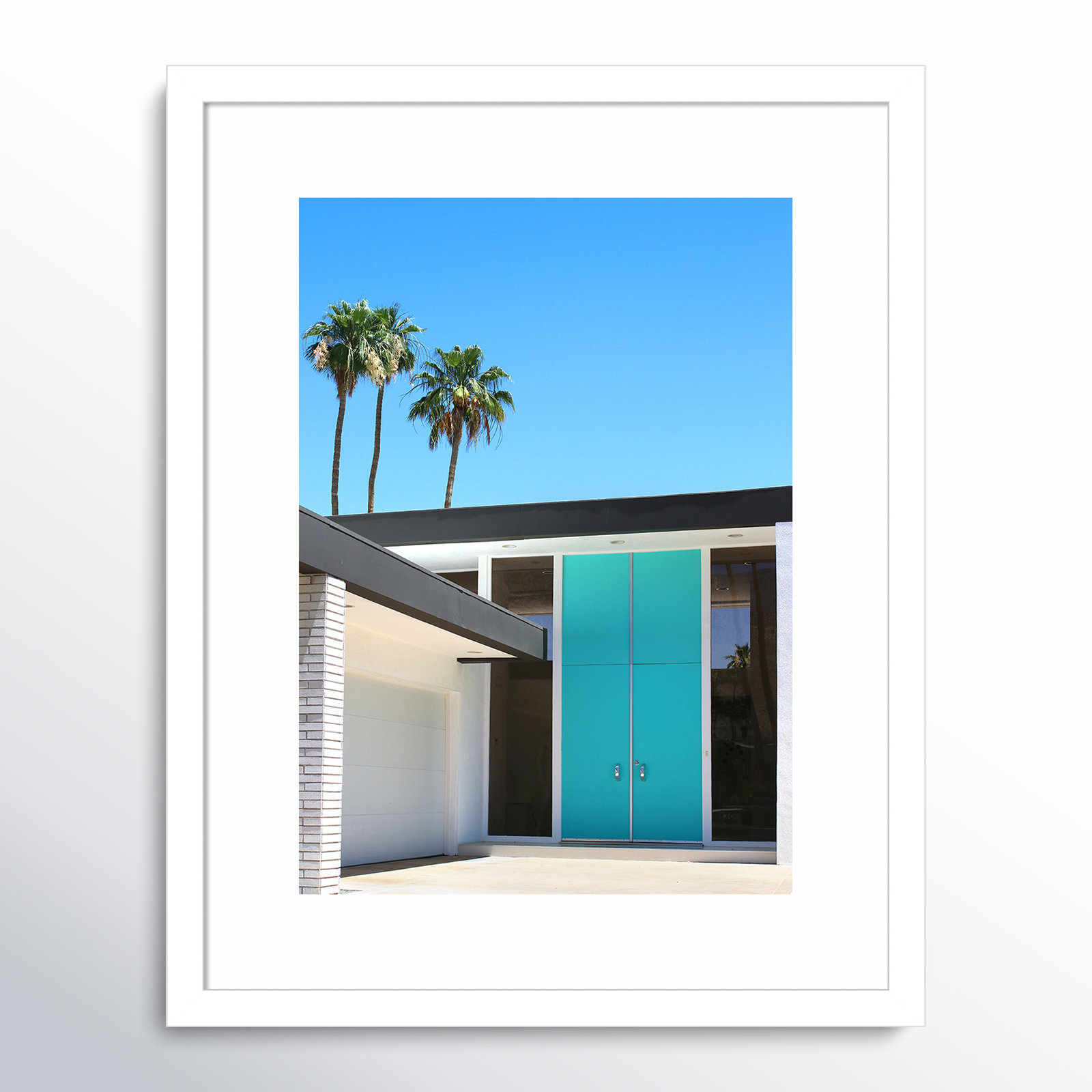Palm Springs King by Rachel Dowd, Noir Black Framed, 40.38" H x 29.38" W x 0.875" D