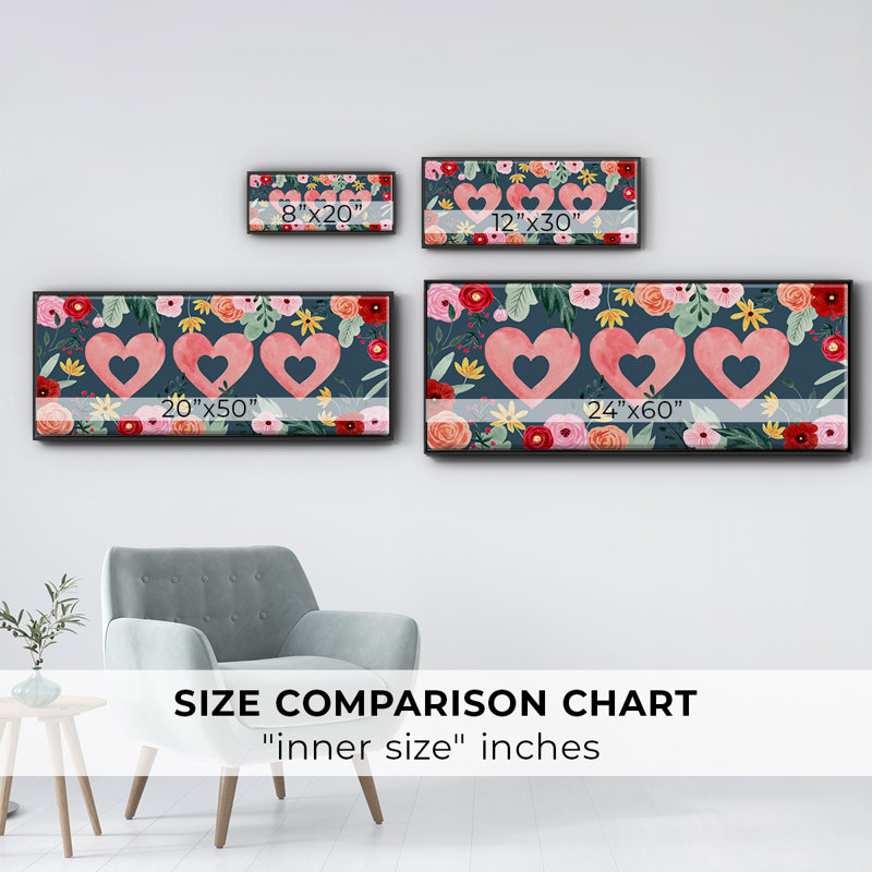 Sweet Hearts Collection D- Framed Canvas