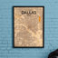 Dallas City Map - No Frame Print-695041135