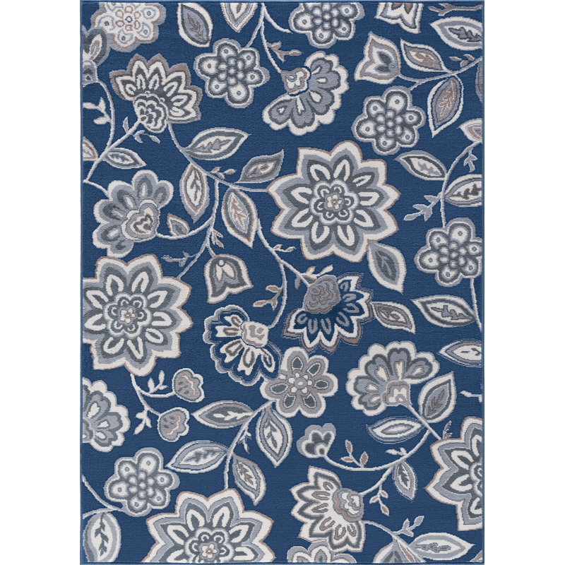 Tapis bleu marine Majoros, Rectangle 8 pi x 10 pi