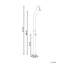 ENGABAO Solar Powered Temperature Controlled Stainless Steel Free Standing Outdoor Shower and Footwash Spout