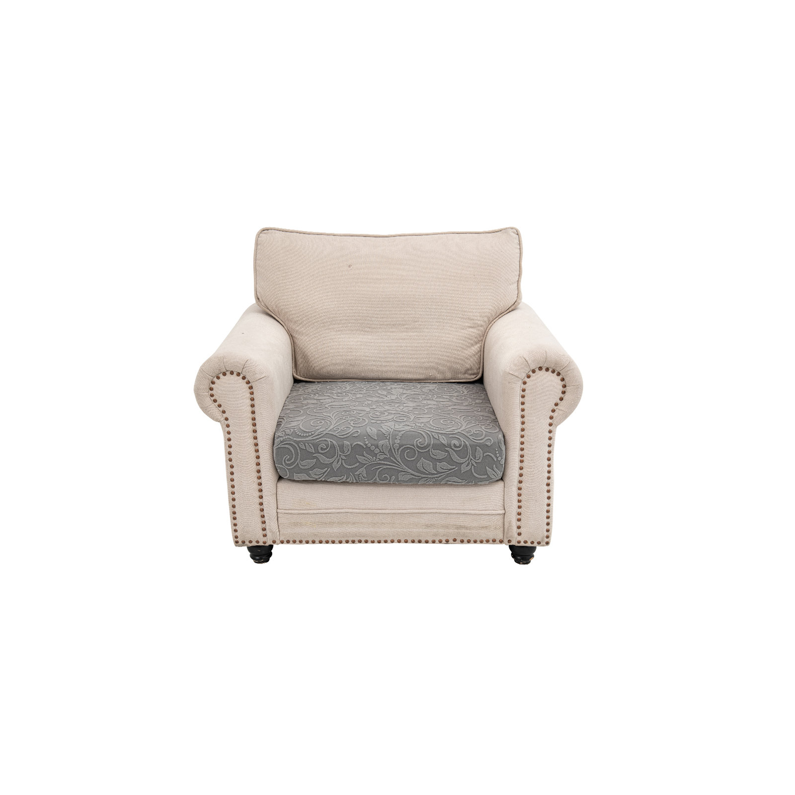 Alcott Hill 3D Jacquard Cushion Cover Floral Stretch Rectangle 1 Piece