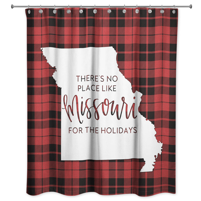Il n’y a pas de place comme missouri pour le rideau de douche simple des fêtes Brianne