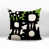 Chartreuse / noir / blanc cassé abstrait