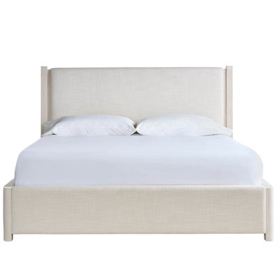Baxley Upholstered Platform Oak Bed