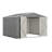 10x8 Ft All Weather Metal Shed, Grey - Secure Lockable Doors For Outdoor Good Garden, Patio, Backyard, Lawn Storage 10x8 Door, Resilient Excellent-118823256-118823266