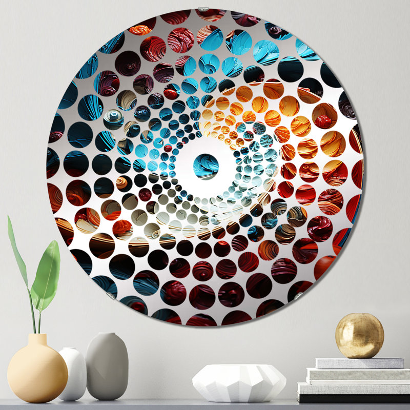 Ermando - Miroir décoratif à cercles concentriques, 23,6 po x 23,6 po
