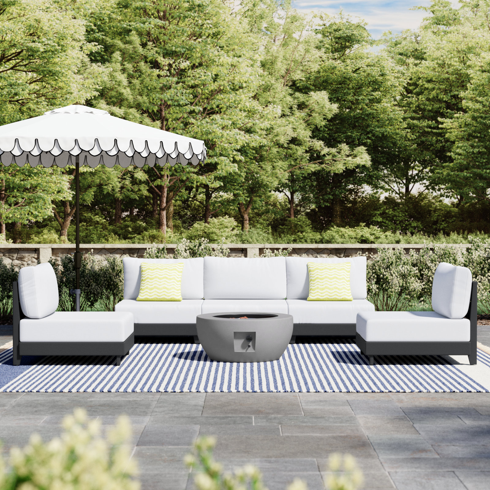 Dez 6pc Multi-Chair Fire Seating Set