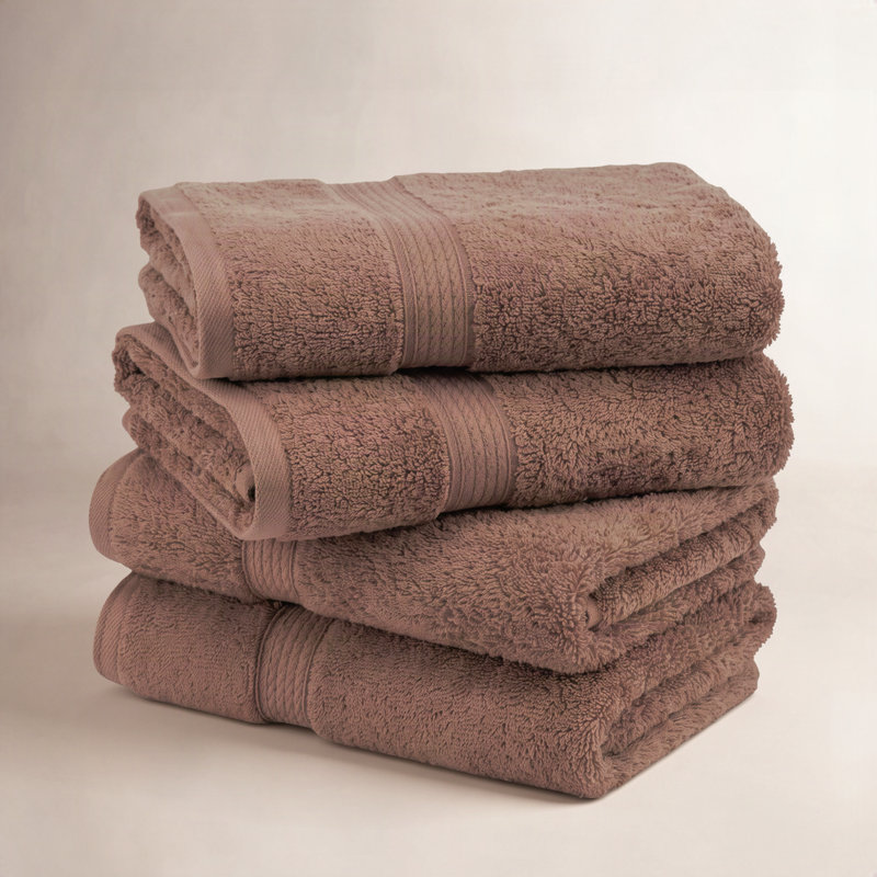 Renata Certified Egyptian Cotton 800 GSM PlushHighly Absorbent Luxury Hand Towels, Chocolate
