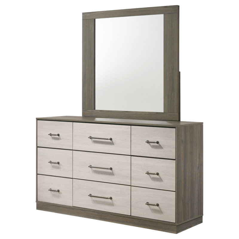 Commode 9 tiroirs avec miroir Edmondson