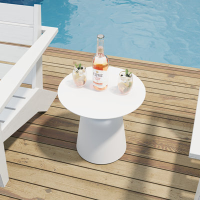 Table d'appoint ronde en aluminium pour l'extérieur