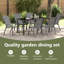 7 Piece Garden Dining Set Steel-457236316