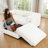 Upholstered Loveseat Sofa With Ottoman-809982350-809396771